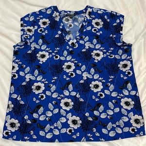 Hilary Radley women’s v-neck sleeveless florals blouse top size XXL